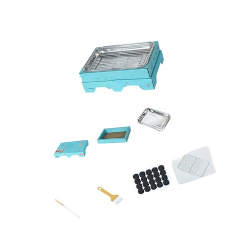 lazyfun Set di griglie usa e getta, telaio in acciaio inox, prestazioni di cottura uniformi, barbecue a carbonella, per falò cortile, facile da pulire, griglia usa e getta