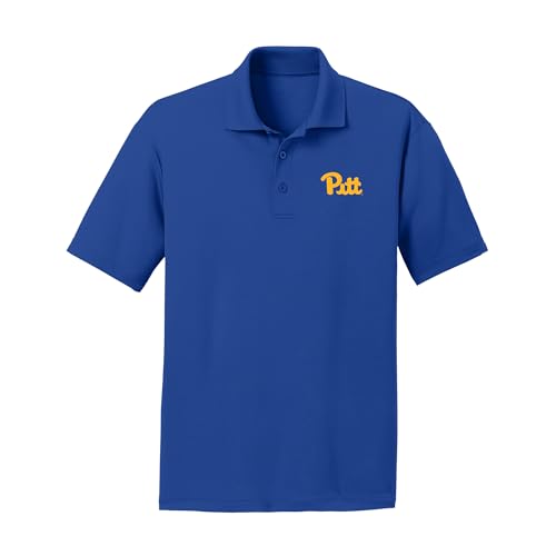UGP Campus Apparel AP1041 - Pittsburgh Panthers Primary Logo LC - University Sports Team Polo - Small - Royal