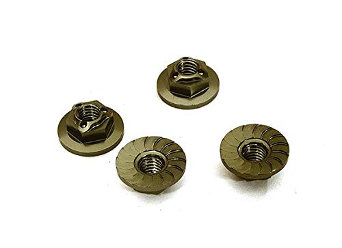 Integy RC Realistic M4 Size Machined 4mm Serrated Wheel Nuts Flanged for Most 1/10 Scale