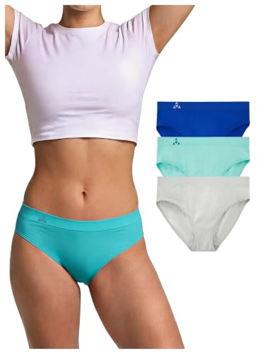 Image of Balanced Tech Moisture Wicking Underwear for Women, Seamless Workout Hipster Brief Bikini Panties