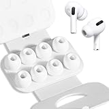 Gommini Auricolari, 4 Paia Ricambio per Airpods Pro/Pro 2AirPods Pro e AirPods Pro 2 con Foro per la Riduzione del Rumore, Auricolari in Silicone per Airpods Pro con Custodia Portatile Dimensione:M