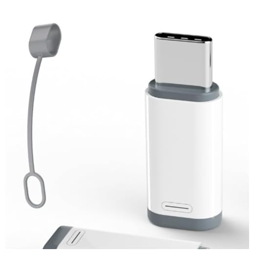 1 Pack Lightning to USB C Adapter for iPhone 15/16/17/17 Pro Max/Plus,Samsung S25,Support Charging & Data Transfer