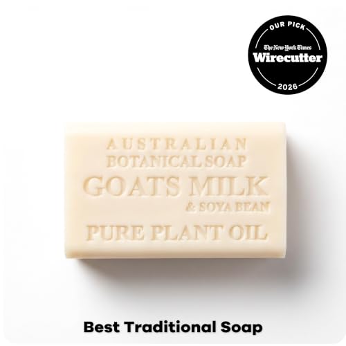 Image of Australian Botanical Soap Goat Milk Soap Bars, 6.6 oz, Pack of 4, Gift Box | Gift-Boxed Set of 4 Goat Milk Soap Bars, Made with Soya Bean Oil and Organic Shea Butter, Suitable for All Skin Types