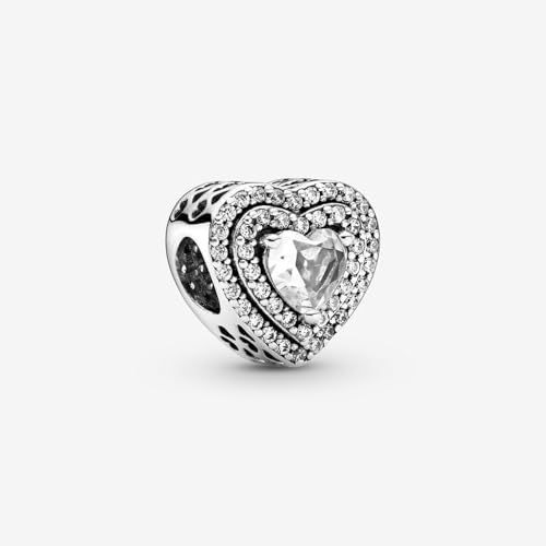 PANDORA Sparkling Leveled Hearts Charm - Gift for Her - Compatible with PANDORA Moments - Sterling Silver with Cubic Zirconia - With Gift Box2