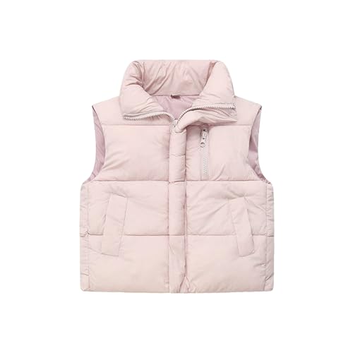 Icegrey Girls Boys Puffer Vest Cropped Puffy with Pockets Lightweight Outerwear Vests Warm Sleeveless