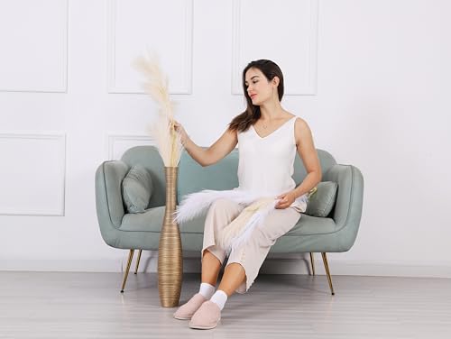 Leewadee Decorative Tall Floor Vase for Living Room Decor, 26 inches, Gold, Resin