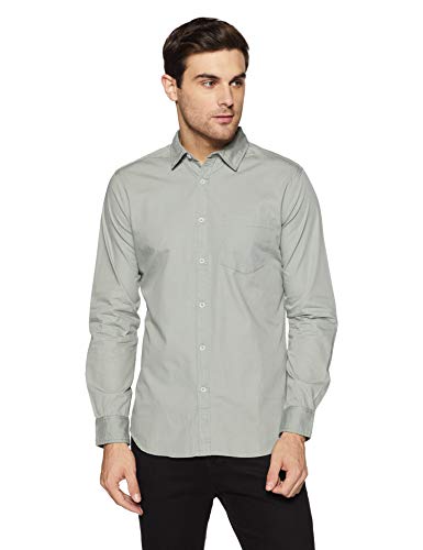Amazon Brand – Symbol Men’s Solid Regular Fit Casual Shirt
