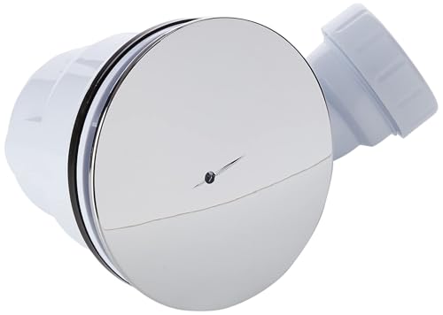 VeeBath 90mm Chrome Top Fast Flow Shower Tray Waste For Shower Enclosures Modern Design With Easy Clean Trap by VeeBath