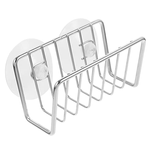 Cabilock Fregadero escurridor Hundir Soporte de Esponja de hundimiento Drenaje cozinha Kitchen estanteria trastero Porta Trapos Soporte de Esponja para Fregadero Acero Inoxidable Silver