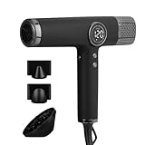 be beautiful extensions Hair Dryer for salon-1800W high Speed Powerful Blow Dryer with a110,000 RPM Lightweight Turbo Heat for Fast Drying-Black
