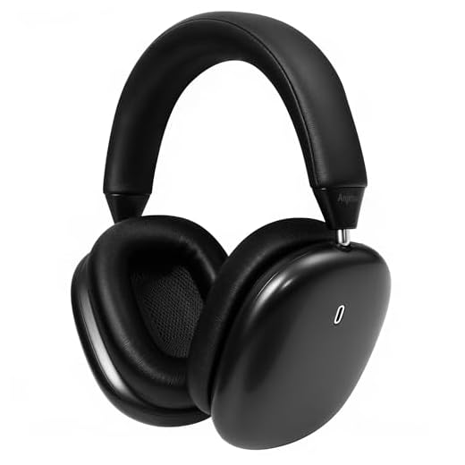 Anjetsun ANC Wireless Over Ear Headphones with Mic & Touch Control,Stylish Metal Design,80H Playtime, Detachable Magnetic Ear Pads,Noise Cancelling Over The Head Headphones for Work, Travel & Gaming