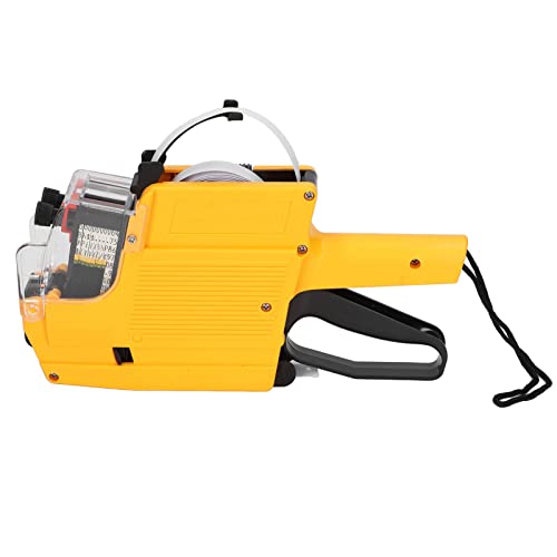 Price Tag Kit: 10 Digits, 2 Lines Retail Price Marker, Efficient Pricing Tool for Labeling, Price Attaching, MultiUse in Office & Store - US Website (Yellow)