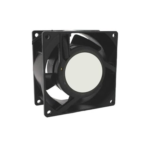 Ventilador 80x80 mm, 220 VAC, cojinete de fricción - Ideal para refrigeración y ventilación en dispositivos electrónicos y maquinaria.