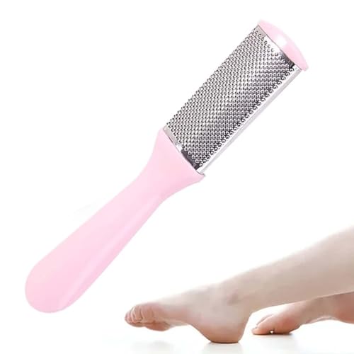 1 Pcs Foot Files for Hard Skin,Foot Rasp Foot File and Callus Remover,Dual-Sided Foot File for Callus,Dead Skin & Cracked Heel Removal, for Both Wet and Dry Feet,Smooth Feet at Home (Pink)