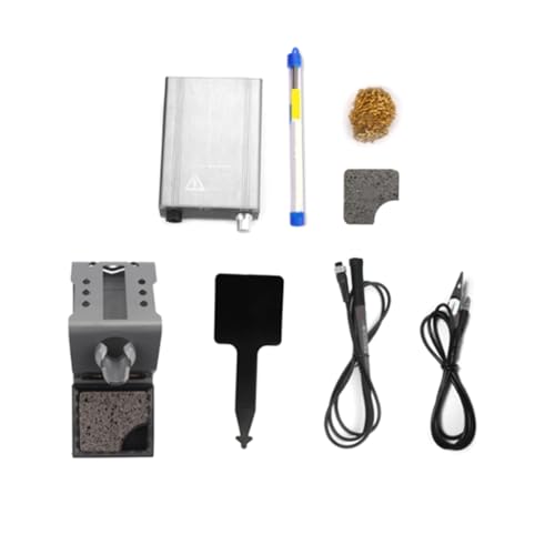 Wrtysully Estación de Soldadura T12-X Plus de 75 W con Pantalla de Temperatura Constante y Puntas T12 para Reparación de Teléfonos Móviles, Herramientas de Soldadura con Enchufe Europeo