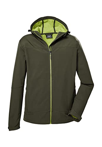 Killtec Men's Softshell Jacket Softshell Jacket with Hood MN SFTSHLL Jacket Water-Repellent Windproof