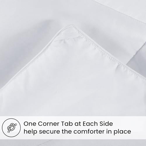 Image of COHOME Quilted Twin /Twin XL Comforter - All-Season Down Alternative Duvet Insert - Luxury Hotel Cooling Pure White Comforter with Anti-Clump Tech & 8 Tabs - Reversible (64 inchx88 inch)
