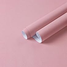 Dimoon 17.7x393 Peel and Stick Wallpaper Pink Contact Paper for New Environmentally Friendly Materials Thickening Upgrade Embossed Renter Friendly Wall Paper Modern Vinyl Wrap Countertop Bedroom