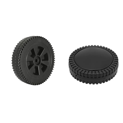 Naisfei 2 Stück Grillräder Ersatzteile, 7 Zoll Gasgrills Räder Grill Räder Ersatzteile Kunststoff Radgrill Ersatzteile BBQ Wheel Kit Grill Räder Teile mit Radabdeckung