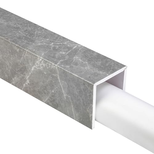 Cubiertas de tubería de plástico para ocultar fontanería, duradero, fácil de cortar, para extractor de pared y tubos de lavabo de baño