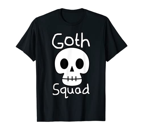 Goth Squad | Alt Clothing Camisa gótica | Gothcore Skull Gothic Camiseta