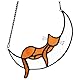 Wisboey Orangefarbener Katzen-Denkmal-Buntglas-Fensterbehang, Schlafende Katze, Sonnenfänger für