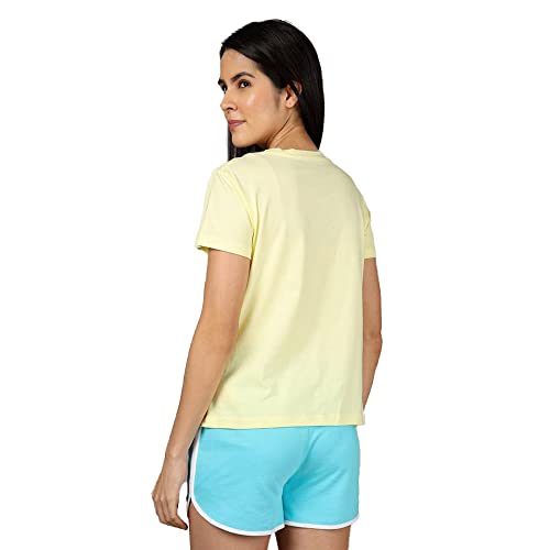 Image of INSENSE by Shoppers Stop Cotton Printed Regular Neck Womens White T-Shirt