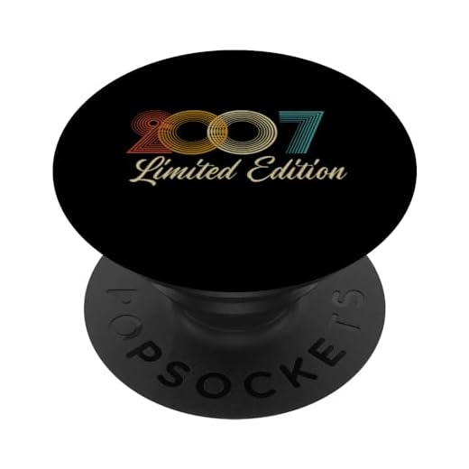 2007 Vintage Cumpleaños Retro Edición Limitada Hombres Mujer PopSockets PopGrip Intercambiable