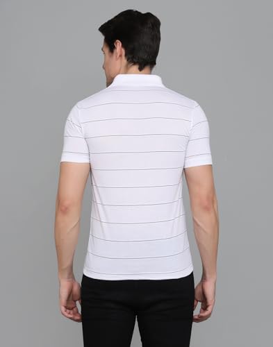 Image of INKKR Striped Polo Neck T-Shirt Dora Combo