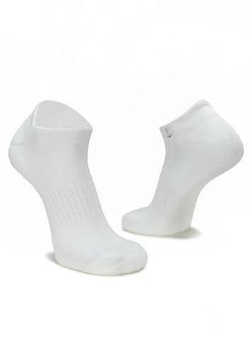 Image of ANCHOR Men's Bamboo Athletic Sneaker Length White Socks - Cushioned Terry Sole Sports Socks For Running, Gym, Workout and Training Socks for Men, Pack of 3 Pairs, Free Size