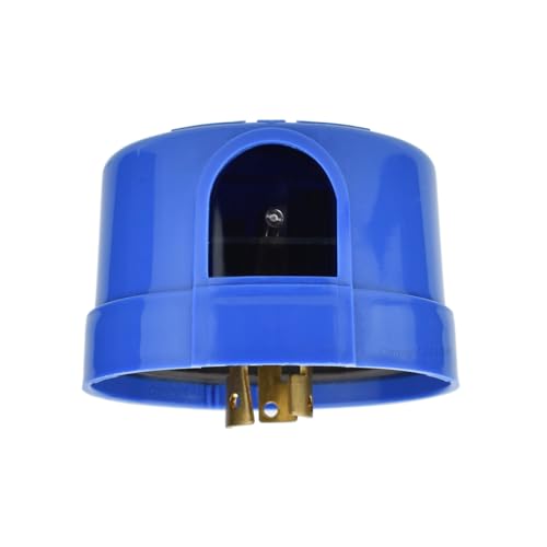 J.LUMI YCA1008 Twist Lock Photocell Sensor for Outdoor Lights, Next Generation Electronics Better for LED and Induction Lights, UL Listed for Commercial and Residential Use, Blue