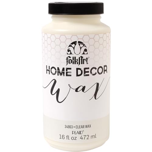 FolkArt Home Decor Chalk Furniture & Craft Paint in Assorted Colors, 16 ounce, Clear Wax