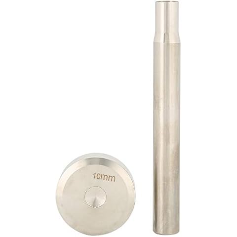 Atyhao Nietsetzer, 10 mm doppelseitiges Nietinstallation Werkzeug DIY handgefertigtes Leder Craft Nietbefestigungs Einstellwerkzeug (Montagestange + Sockel) Lederschnitz-Sets Cover