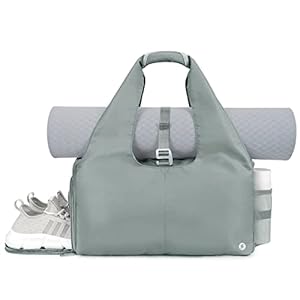 sportsnew Yoga mat Bag, Gym Bag with Shoes Compartment and Wet Pocket, Yoga Tote Bag with Adjustable Strap for Daily Travel Pilates Office