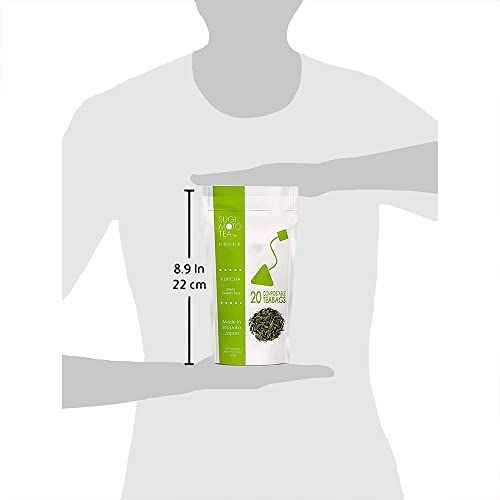 [Sugimoto Tea] Relaxing Kukicha - Authentic Japanese Green Tea, Low-Caffeine Twig Tea, Compostable Pyramid Teabags, Resealable Pouch, Enrich Your Day With Sweet Umami Flavor (20 Teabags X 3 Packs) #TOP6