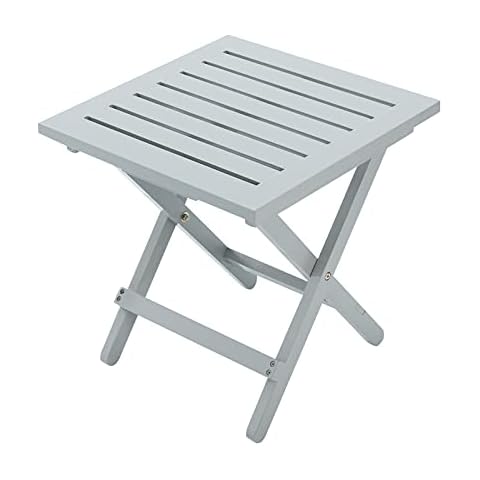 Mesa auxiliar Kunste de madera para patio plegable y portátil Cover