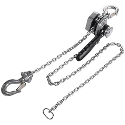 Mini Chain Come Along, 1/2 Ton/1100 lbs, 10 ft Lift, G80 Chain