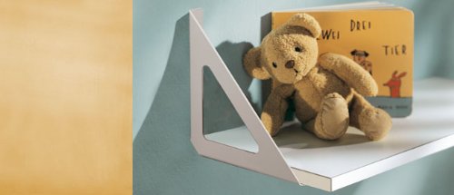 Dolle Shelf+ Triangolo 600 X 250 X 19mm Silver + Tri 190X190mm Silver 111018