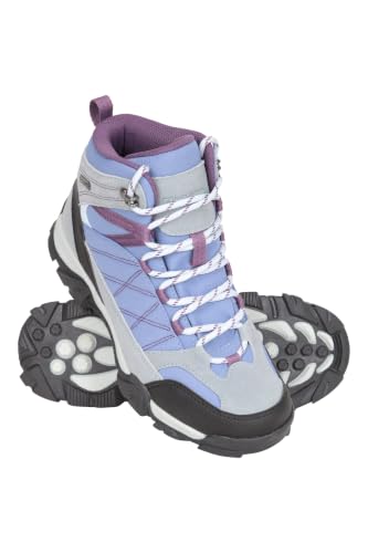Image of Mountain Warehouse Trail Kids Waterproof Walking Boots - Girls & Boys Shoes - Hiking, Outdoors Lilac Junior Shoe Size 4