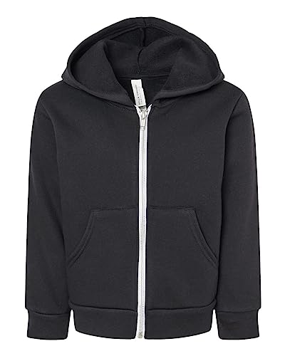 Bella Canvas Toddler Sponge Fleece Full-Zip Hoodie, 2T, Heather Forest