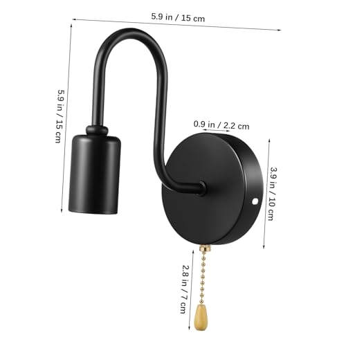 Aplique de pared E26 SHINEOFI con cadena para iluminar pasillos oscuros sin obras 2