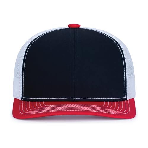 Image of Pacific Headwear Contrast Stitch Trucker Snapback