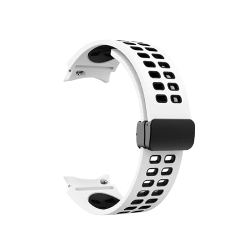 D�^�o�b�N���X�|�[�c�V���R���o���h�ɓK������Samsung Galaxy Watch 4/5 44mm 40mm/Galaxy 4Classic 46mm 42mm�u���X���b�g/Galaxy 5 Pro 45mm(White Black,Galaxy4 c