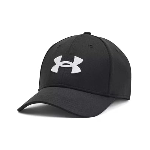 Under Armour Men's Blitzing Cap Stretch Fit, (001) Black / / White, X-Large/XX-Large