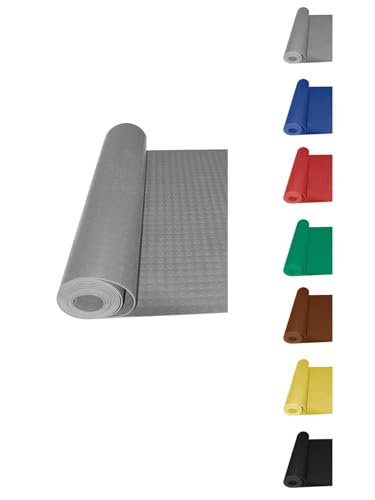 JARDIN202 - Pavimento de círculos | Suelo de caucho | COLORFULL | Rollo de la medida seleccionada | Rollo: 1x5 metros (Gris)