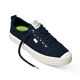 Cariuma OCA Low Canvas Sneakers, Comfortable Shoes for Women, Lightweight & Sustainable, Versatile Casual Footwear with 100% Vegan Insoles, Rubber, Navy, 8.5