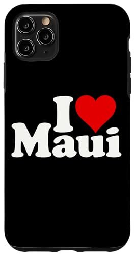 I LOVE HEART MAUI HAWAII �n���C�A������ �X�}�z�P�[�X iPhone 11 Pro Max �p