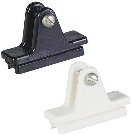 Whitecap Bimini Top Fittings - Nylon Slide Track Deck Mount, pr.