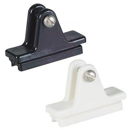 Whitecap Bimini Top Fittings - Nylon Slide Track Deck Mount, pr.