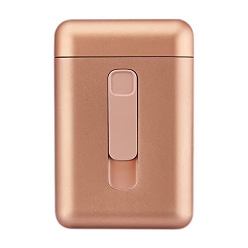 Estuche para cigarrillos con encendedor Caja para cigarrillos 20 piezas Cigarrillos normales Cigarrillos portátiles Tamaño Encendedores USB 2 en 1 Encendedor eléctrico recargable sin llama a pr